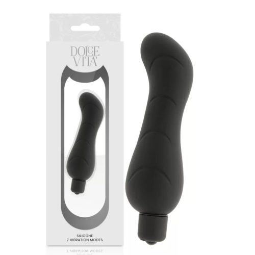 Černý silikonový vibrator g-spot – kvalitní intimní kosmetika