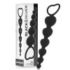 BLACK&SILVER - MILA ANÁLNÍ SRDCE PERLOVÁ ŠŇŮRKA 18 CM