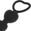 BLACK&SILVER - MILA ANÁLNÍ SRDCE PERLOVÁ ŠŇŮRKA 18 CM