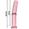 NEBULA BY IBIZA - MODEL 9 DILDO BOROSILIKÁTOVÉ SKLO 15,5 X 2,5 CM RŮŽOVÉ
