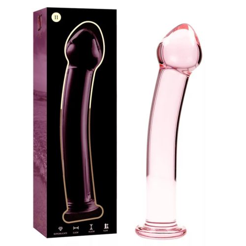 NEBULA BY IBIZA - MODEL 11 DILDO BOROSILIKÁTOVÉ SKLO 16 X 3 CM RŮŽOVÉ