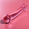 NEBULA BY IBIZA - MODEL 11 DILDO BOROSILIKÁTOVÉ SKLO 16 X 3 CM RŮŽOVÉ