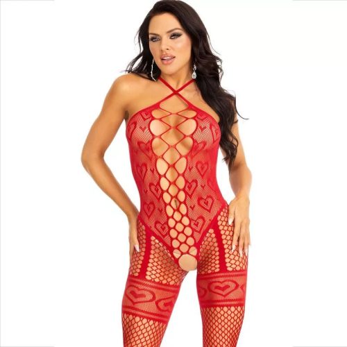 LEG AVENUE - BODYSTOCKING RED SRDCE