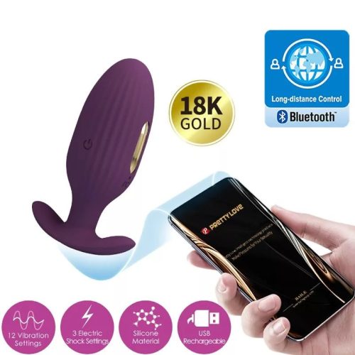 Anální zástrčka fialová ovládaná jeffersonovou app – kvalitní intimní kosmetika