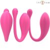 INTENSE - VIBRATOR JANICE DVOJITÁ STIMULACE 10 VIBRACÍ S RŮŽOVÝM DÁLKOVÝM OVLÁDÁNÍM