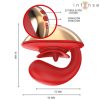 Intense – vibrátor a stimulátor mariah ve tvaru u 10 vibrací červený – kvalitní intimní kosmetika
