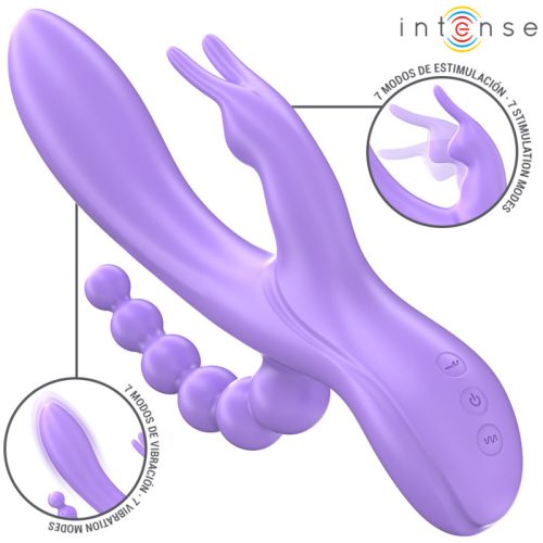 INTENSE – Miko trojitý vibrátor: králičí a anální stimulátor