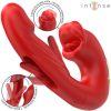 INTENSE - NATHY DVOJITÝ VIBRATOR MULTIFUNKČNÍ STIMULÁTOR S ČERVENÝMI ÚSTY