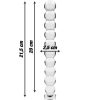 Model 22 dildo borosilikátové sklo 21,5 x 2,5 cm transparentní – kvalitní intimní kosmetika